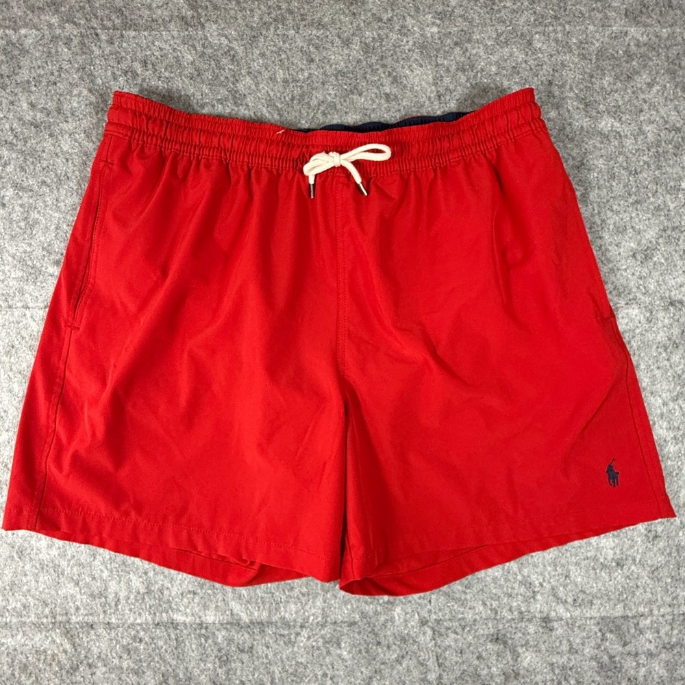 Polo Ralph Lauren Shorts XXL Red Pony Swim Trunks Lined